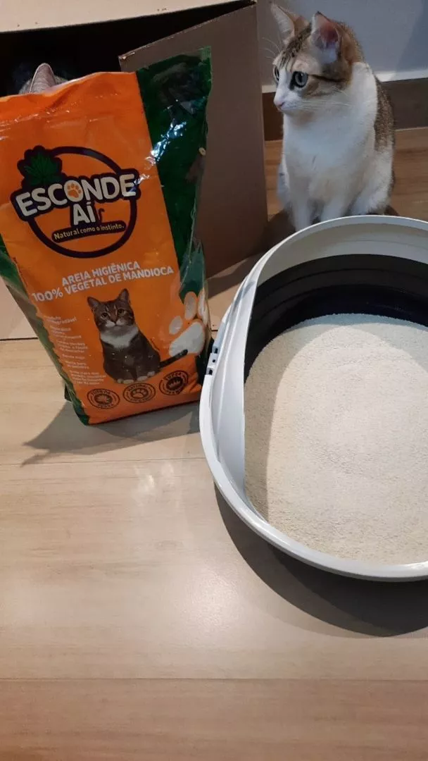 Foto de avaliação 7 da areia higiênica de mandioca Esconde Aí