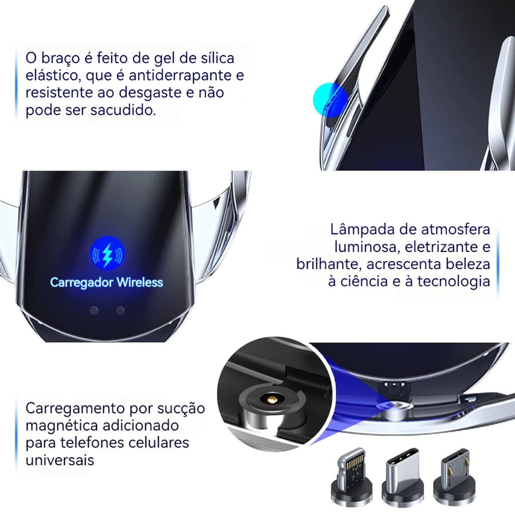 Braço de gel de sílica antiderrapante