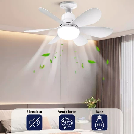 Ventilador instalado no quarto