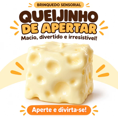 Queijinho Squishy de Apertar · 1 Unidade · 150g