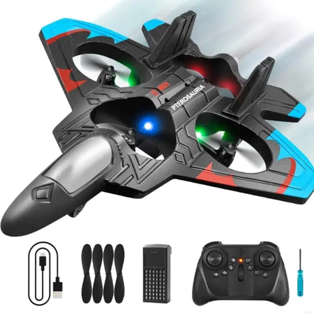 Avião Drone Combat Aircraft · Controle Remoto 2.4GHz · 4 Motores
