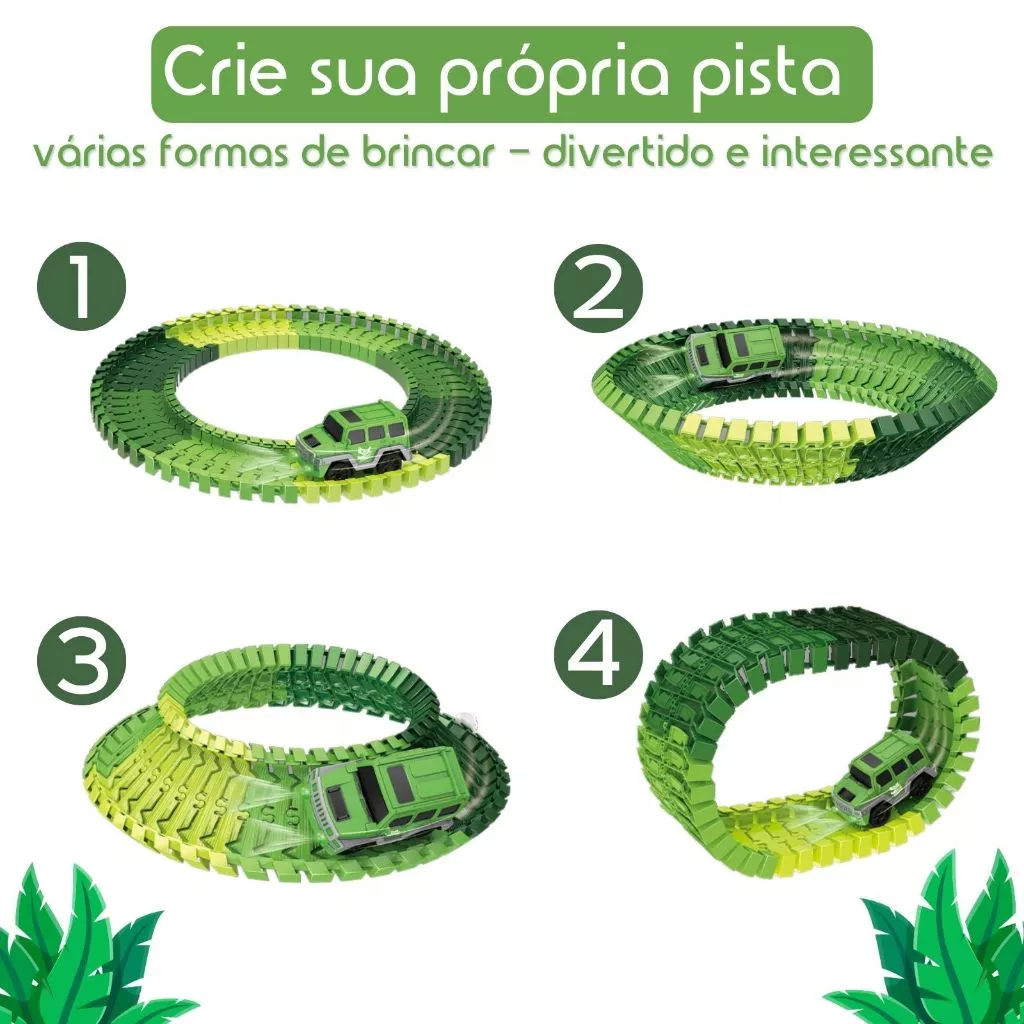 Crianças brincando com a pista