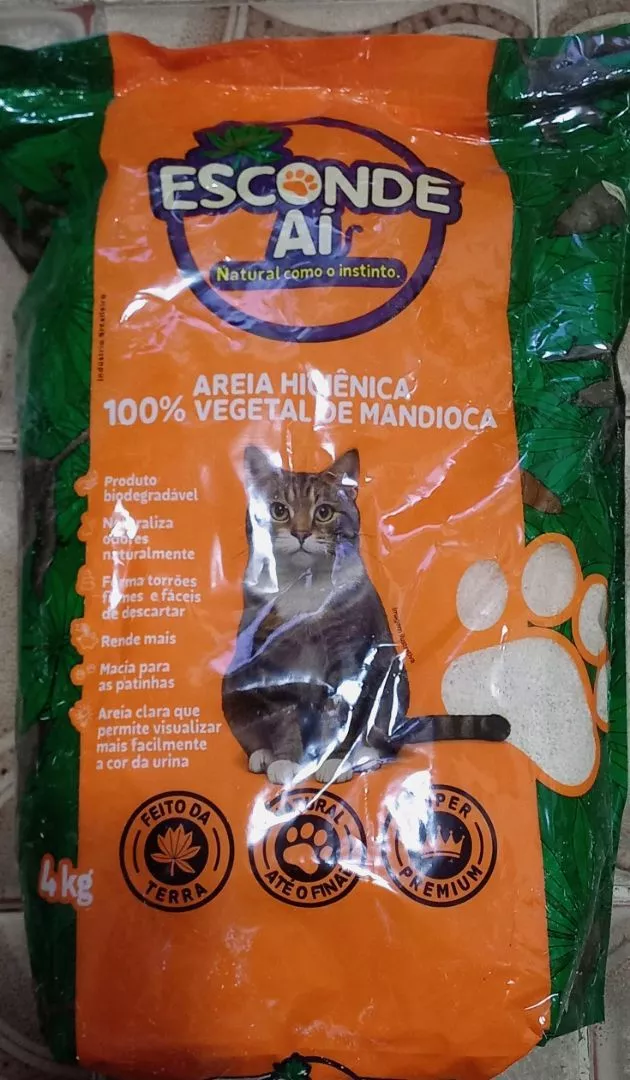 Foto de avaliação 1 da areia higiênica de mandioca Esconde Aí