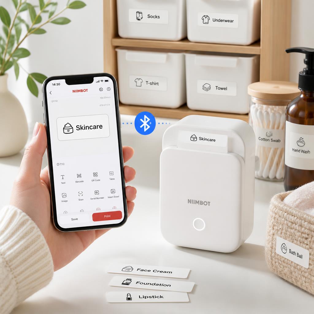 Impressora conectada ao celular via Bluetooth