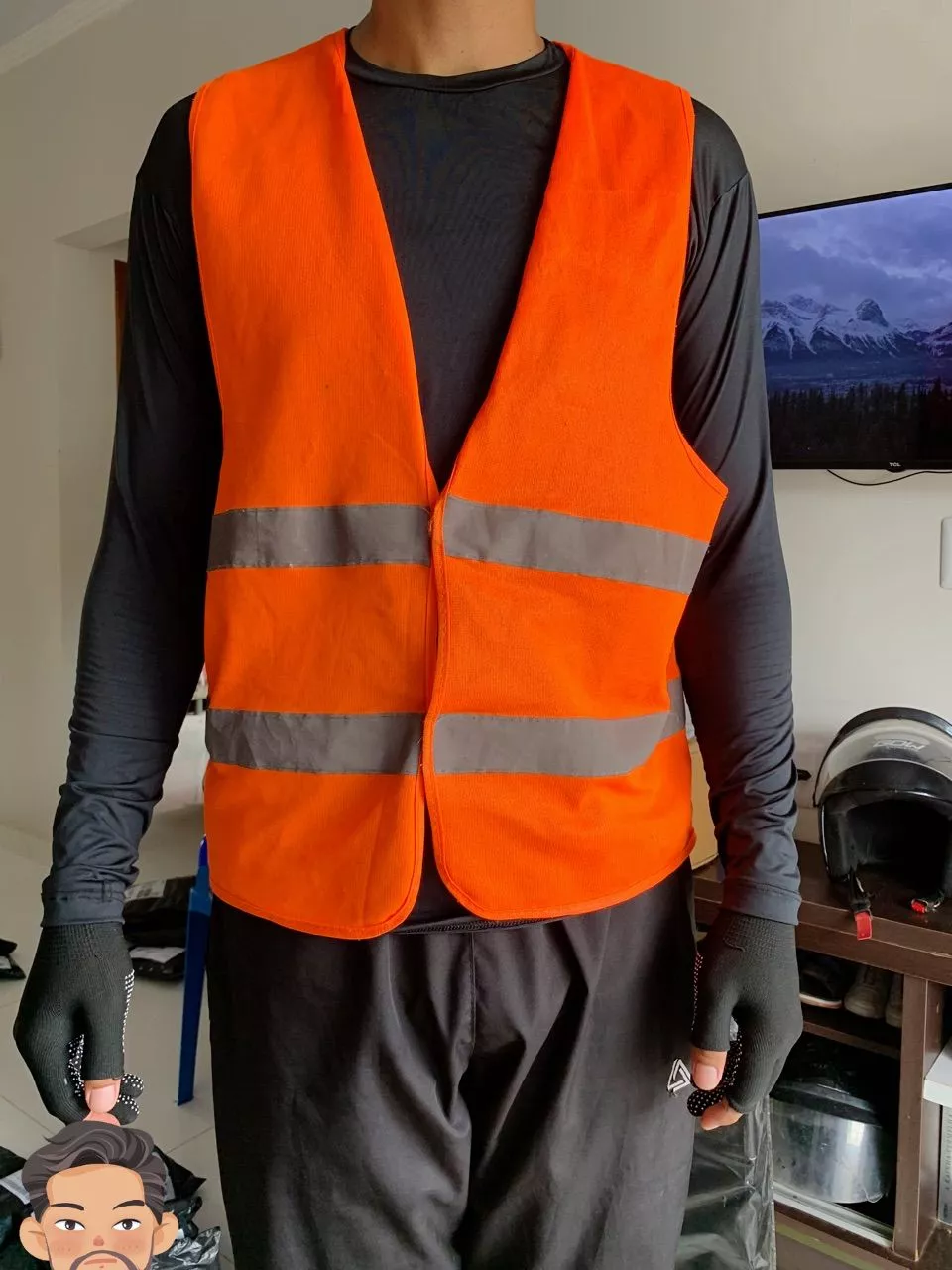 Foto da avaliação de Rafael S. - Kit Camisa Térmica com Balaclava