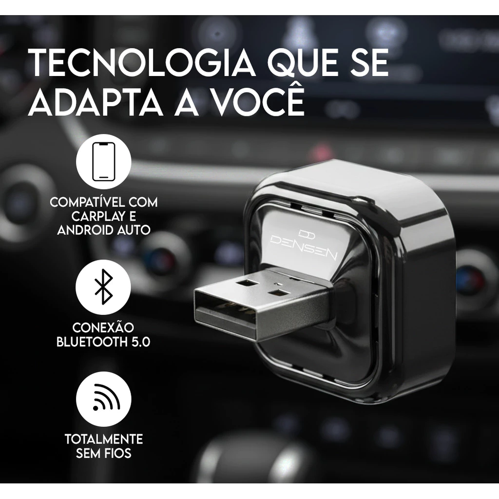 Tecnologia adaptável - CarPlay e Android Auto
