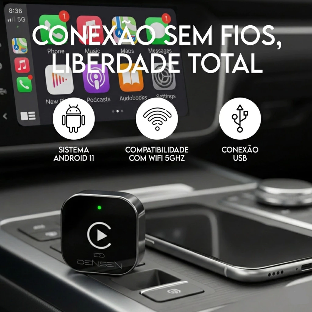 Conexão sem fios com liberdade total