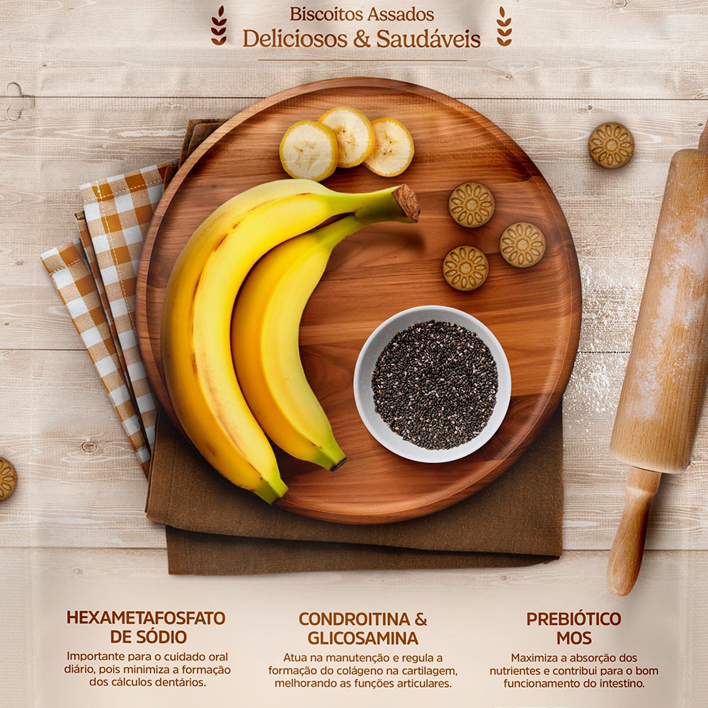 Biscoito Special Dog Ultralife para Cães Adultos Sabor Banana e Chia 250 g