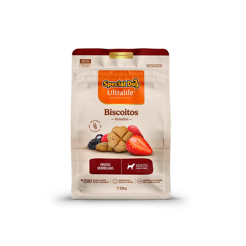Biscoito Special Dog Ultralife para Cães Adultos Sabor Frutas Vermelhas 250 g