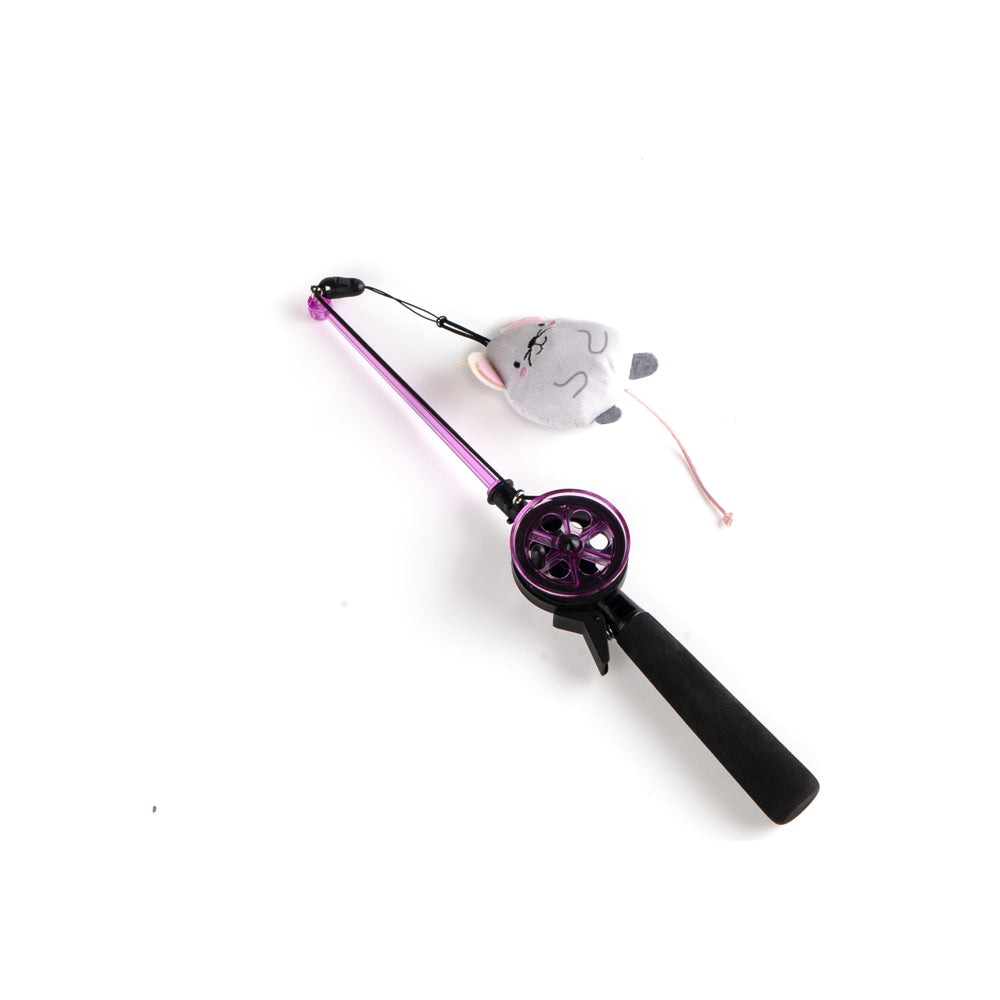 Brinquedo Fuzz Vara de Pesca para Gatos