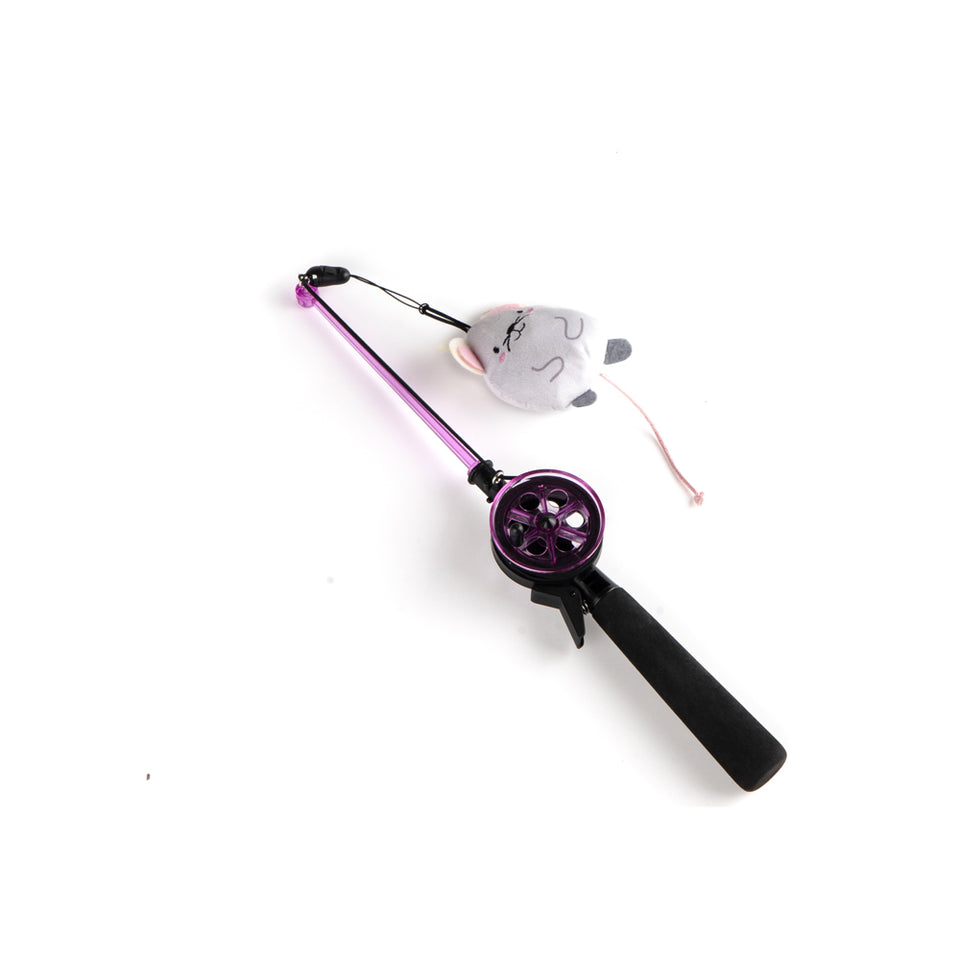 Brinquedo Fuzz Vara de Pesca para Gatos