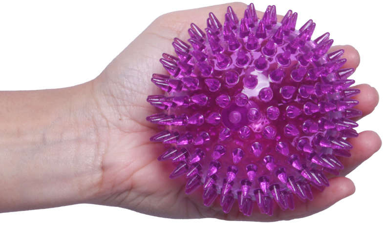 Brinquedo Jambo Bola TPR Espinho com Som Lilás