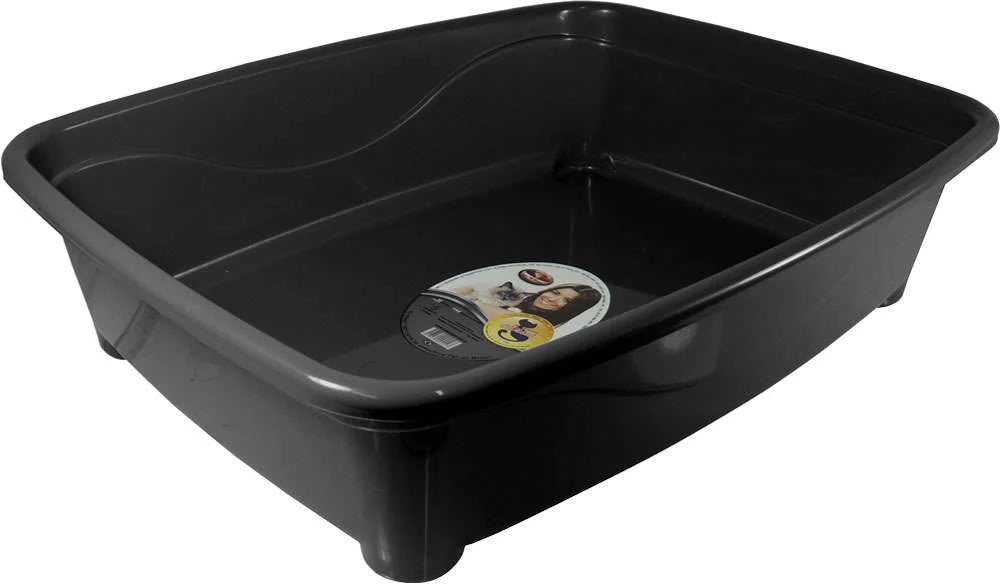 Bandeja Higiênica Furacão Pet Classic Preta para Gatos Tam Unico