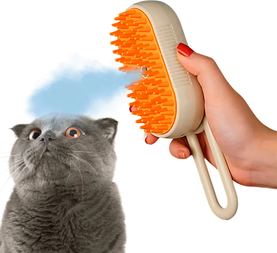 Escova a Vapor Chalesco 3 em 1 para Cães e Gatos
